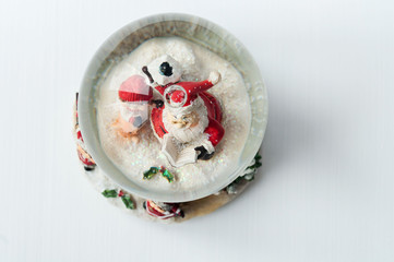 Snow globe with Santa Claus inside