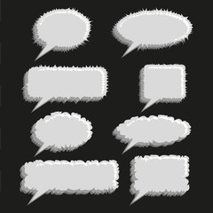 Speech thought bubble set