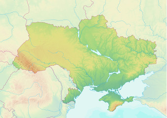 Karte der Ukraine ohne Beschriftung