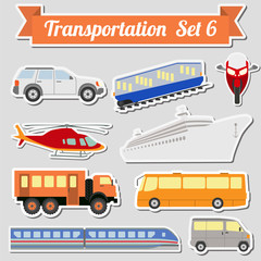 Set of all types of transport icon  for creating your own infogr