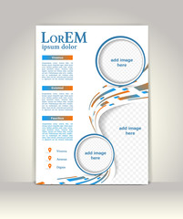 Flyer, brochure or magazine cover template