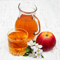 Pitcher with apple juice