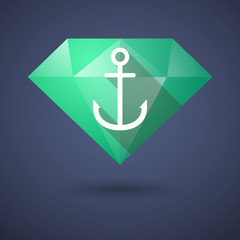 Diamond icon with an anchor