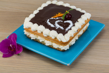 Chocolate icing cake