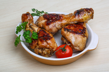 Roasted chicken legs