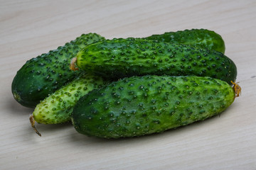 Fresh ripe cucumbers