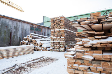 wood storage, wood factory