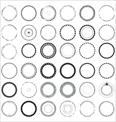 Foto op Plexiglas Collection of round and circular decorative patterns © totallyout