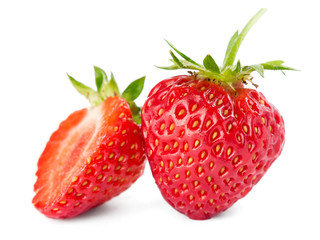 Strawberry on white background