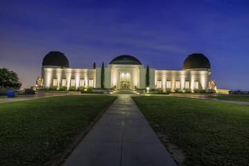 Griffin Observatory and Los Angeles downtown