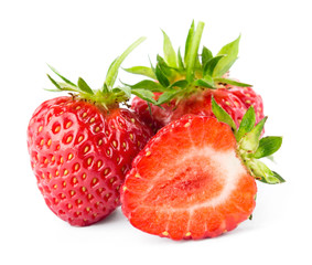 Strawberry on white background