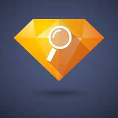 Diamond icon with a magnifier