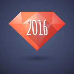 Diamond icon with a 2016 sign