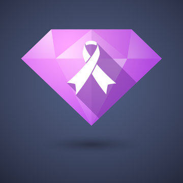 Diamond icon with a ribbon