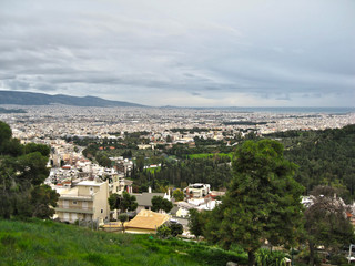 Fototapeta premium aerial view of Athens