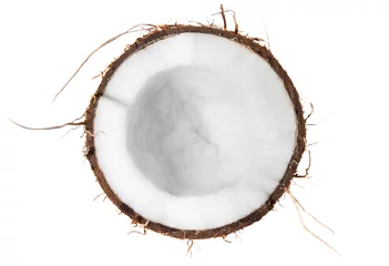 Foto op Plexiglas Half of coconut top view © cipariss