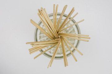 Wooden Skewers in Jar Wide
