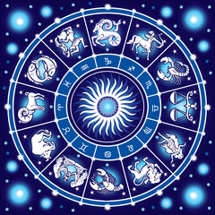 Obrazy na Szkle  Koło horoskopu