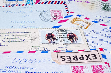 old letters and stamps