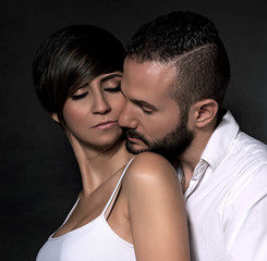 Gentle couple portrait