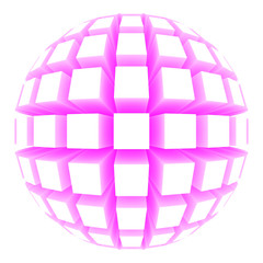 illustration of a sphere with square faces