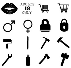 Symboles en 16 icônes