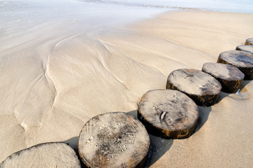 Buhnen am Strand