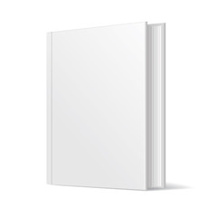 Blank White Book Cover - Vector