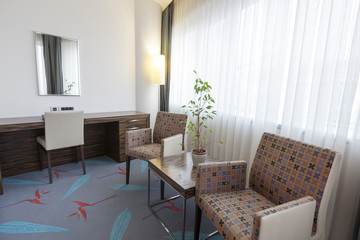 Interior of a hotel room