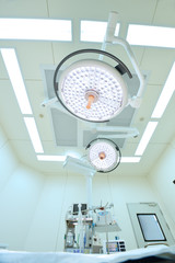 equipment and medical devices in modern operating room
