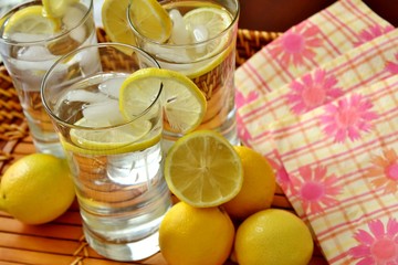 Glasses of lemonade