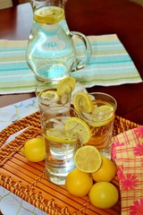 Glasses of lemonade