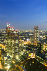 新宿高層ビルから望む　夜景