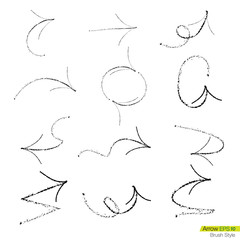 Set of doodle rough bursh arrows, Design element for business pr