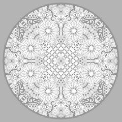 coloring book page for adults - zendala, joy to older children a