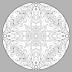 coloring book page for adults - zendala, joy to older children a