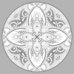 coloring book page for adults - zendala, joy to older children a