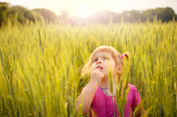 girl in spikelets