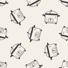 cooker doodle seamless pattern background - 84547650
