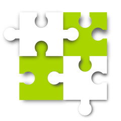 Obraz premium grün bio öko puzzle elemente