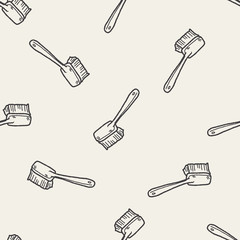 clean brush doodle seamless pattern background