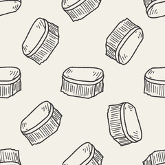 clean brush doodle seamless pattern background