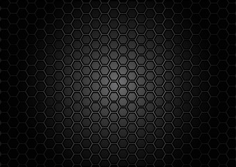 abstract pattern hexagon  on black color background