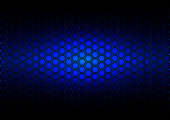 abstract pattern hexagon  on dark blue color background