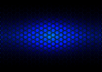 abstract pattern hexagon  on dark blue color background