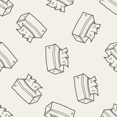 facial tissue doodle seamless pattern background