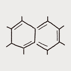 hexagon science doodle