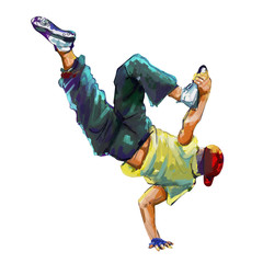 breakdancer digital painting / breakdancer