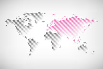 Fototapeta na wymiar Welt Karte Eurasien