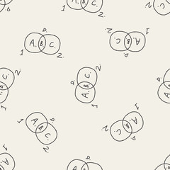 bussiness chart doodle drawing seamless pattern background